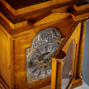 Barocke Wanduhr im Biedermeier Gehäuse, 18./19. Jahrhundert