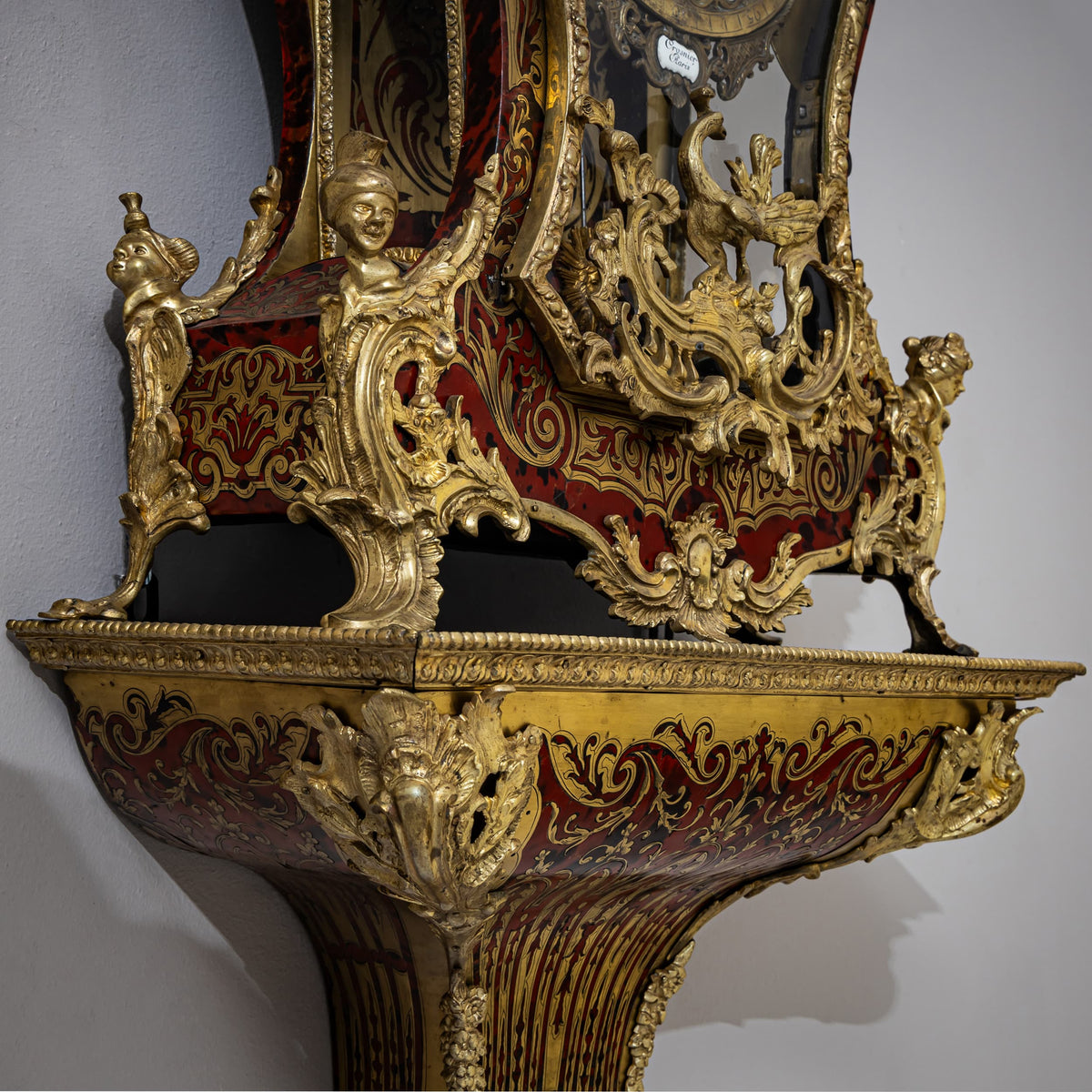 Louis Quinze-style Grand Cartel Clock with Console, signed "Crosnier à Paris", mid-19th century