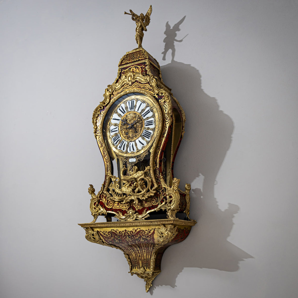 Louis Quinze-style Grand Cartel Clock with Console, signed "Crosnier à Paris", mid-19th century