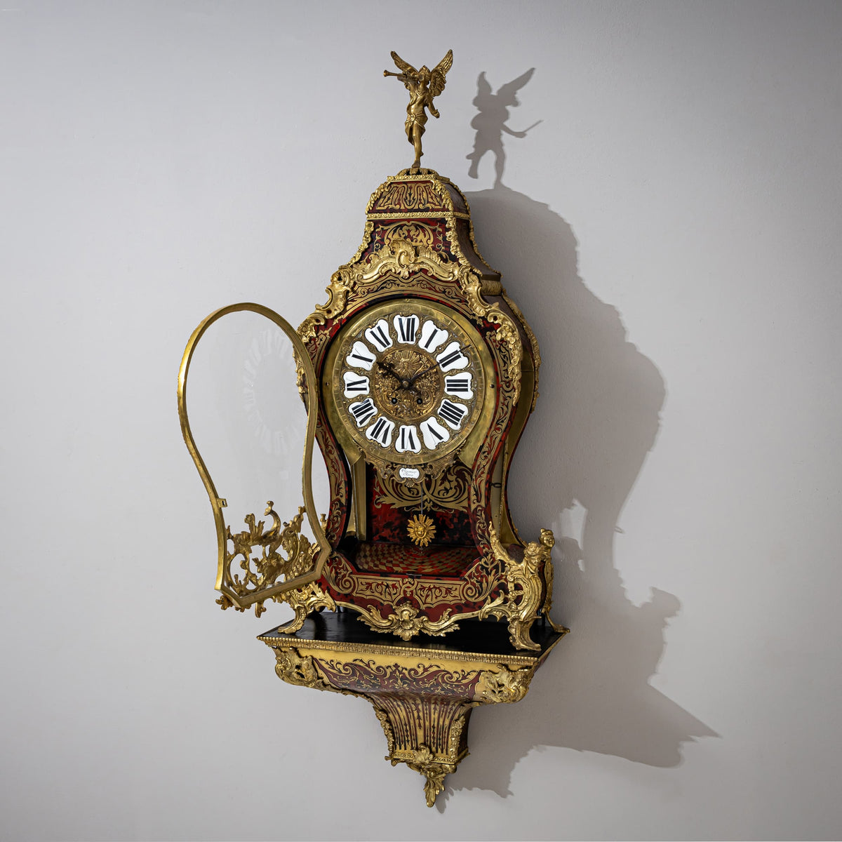 Louis Quinze-style Grand Cartel Clock with Console, signed "Crosnier à Paris", mid-19th century