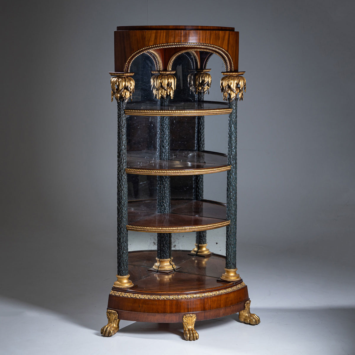 Empire Eckétagère, Berlin / Gotha, um 1820/25