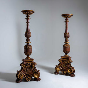 Early Baroque Altar Candlesticks, Florence, dated 1627