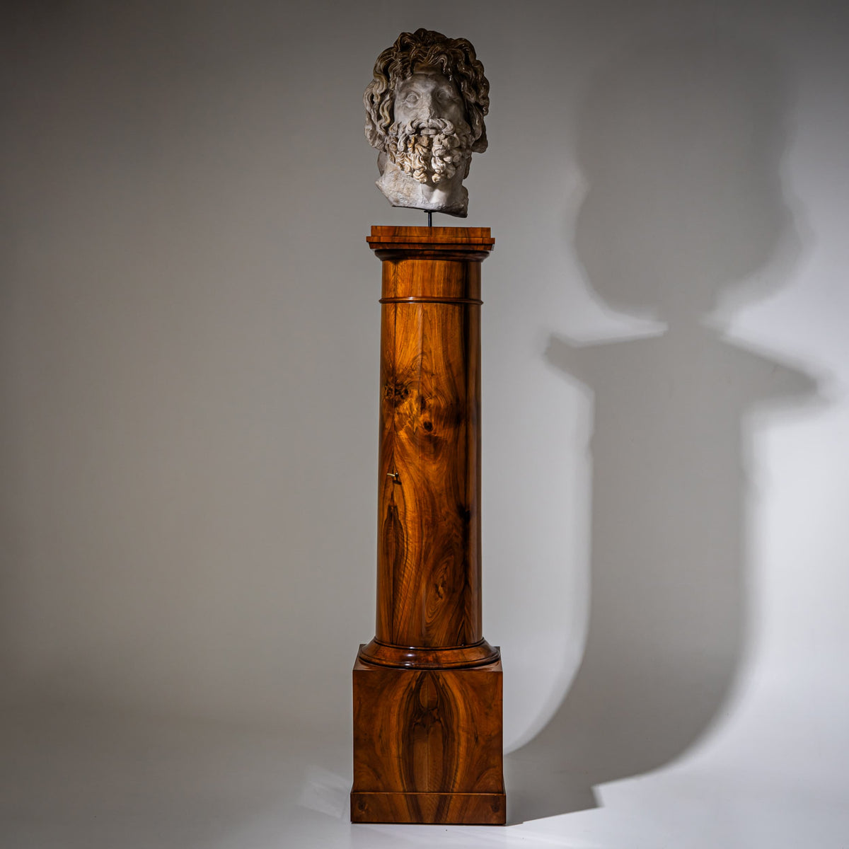 Biedermeier Walnut Pedestal Column, circa 1820