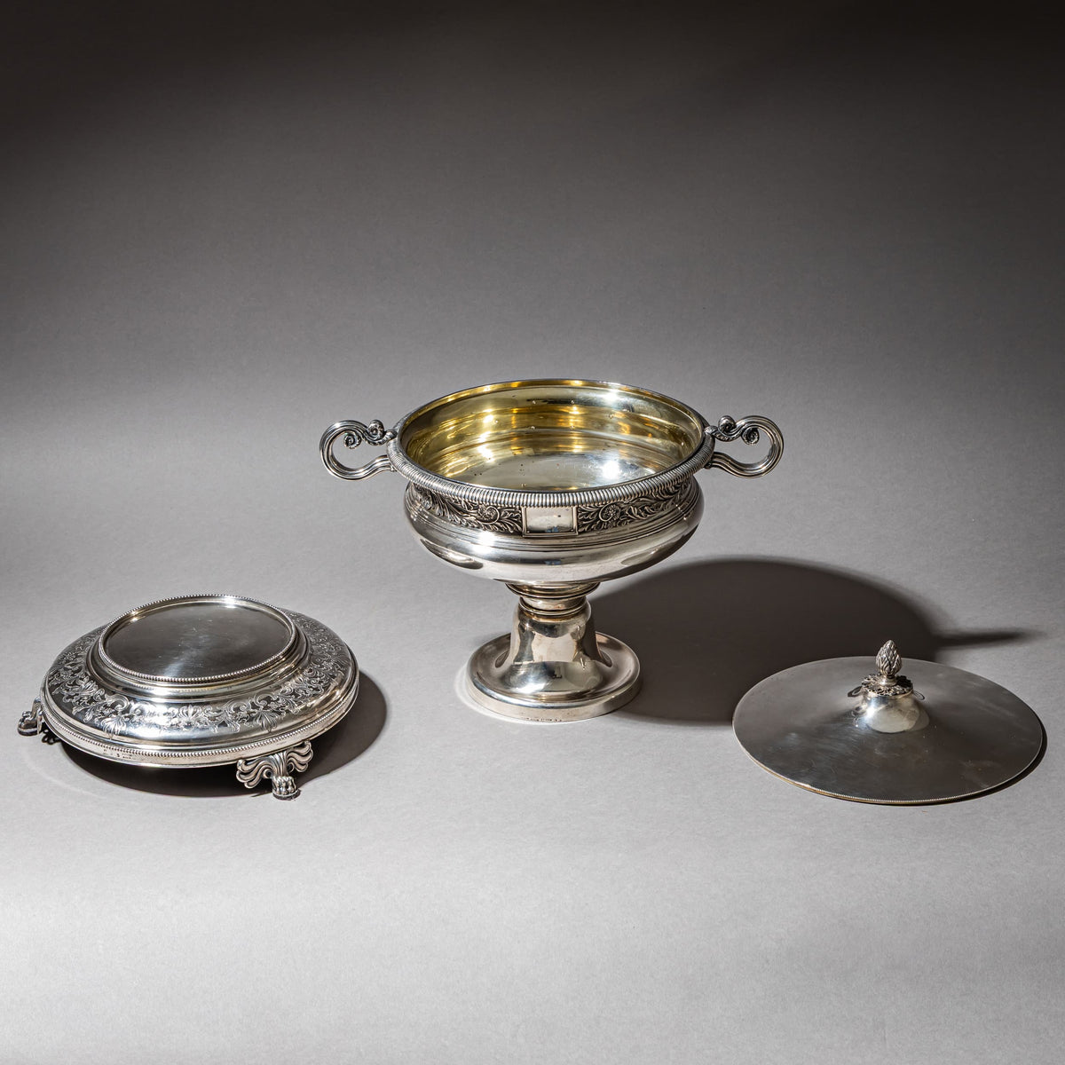Deckelschale aus Silber, Johann George Hossauer (1794-1874), Berlin um 1835