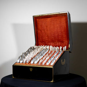 Russian Cutlery in a French Case, late 19th to early 20th Century