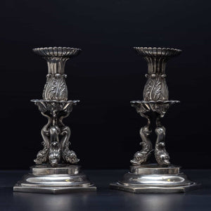 Pair of Candlesticks, Nuremberg 19th Century