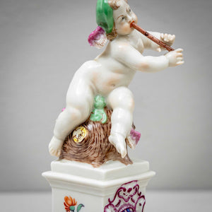 Putti as Diana and Hermes, Nymphenburg Porcelain, 1st Quarter 20th Century