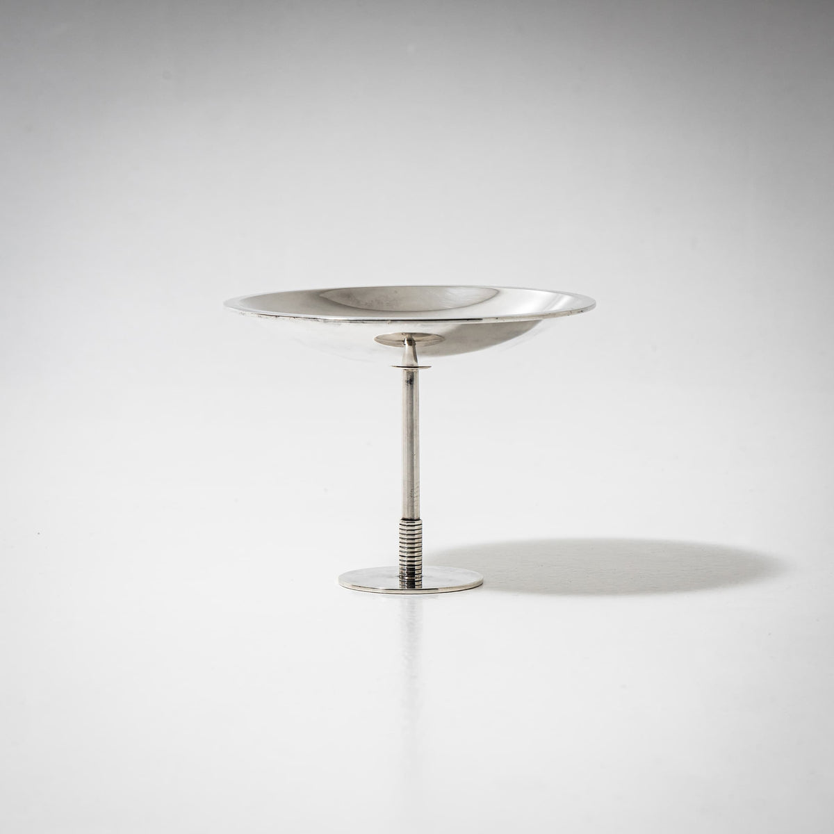 Art Deco Silver Tazza, Model No. 718 by Sigvard Bernadotte for Georg Jensen, Denmark, Mid-20th Century