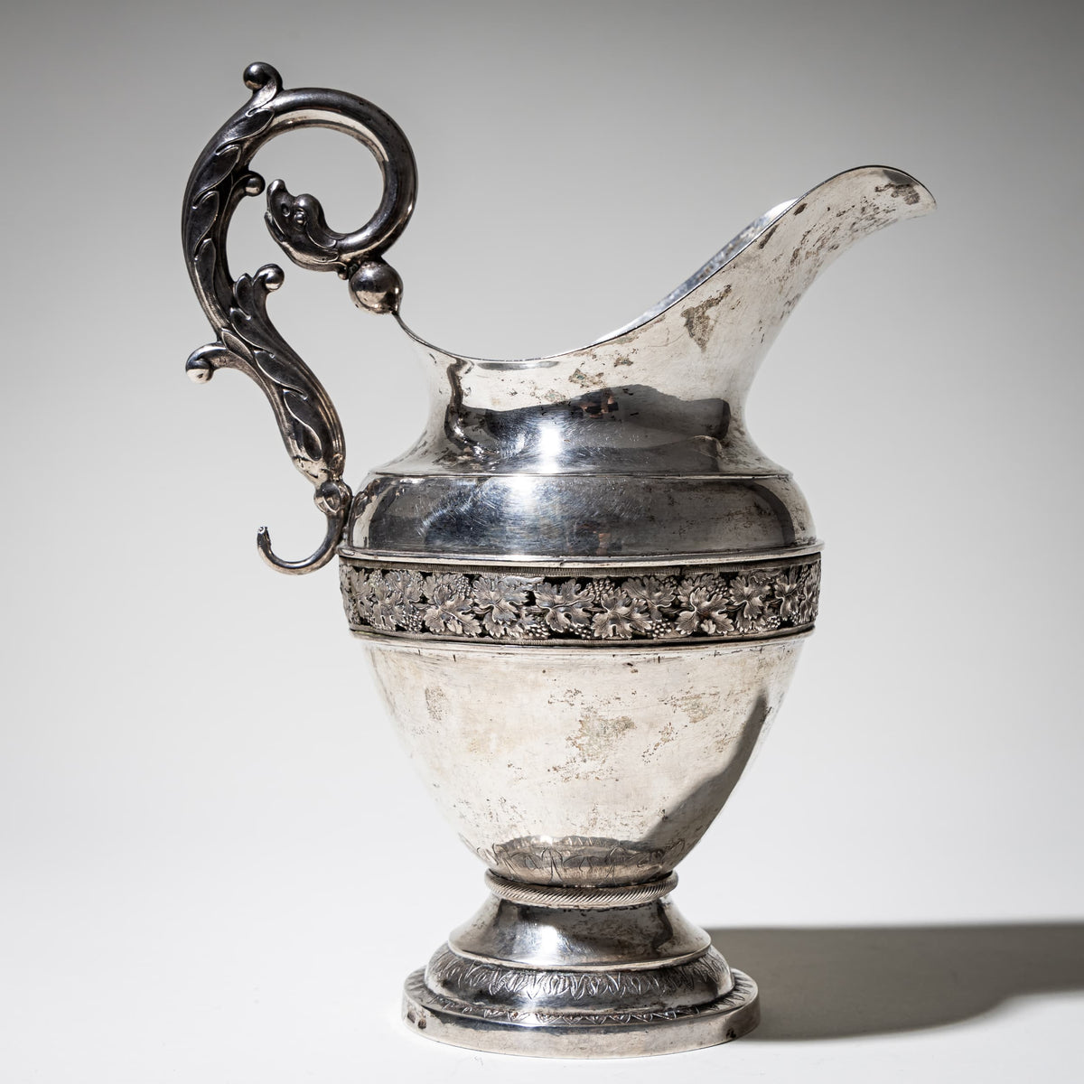 Silver Milk Jug, Maker Carl Ehrenfried Giese, Greifswald, circa 1830