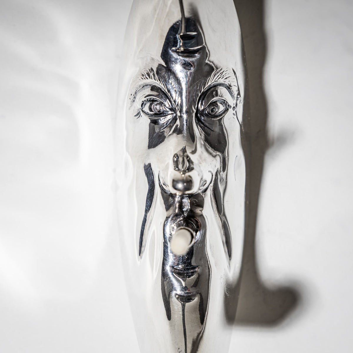 Silver Cigar Lighter in the Shape of a Crescent Moon, George Heath, London 1891