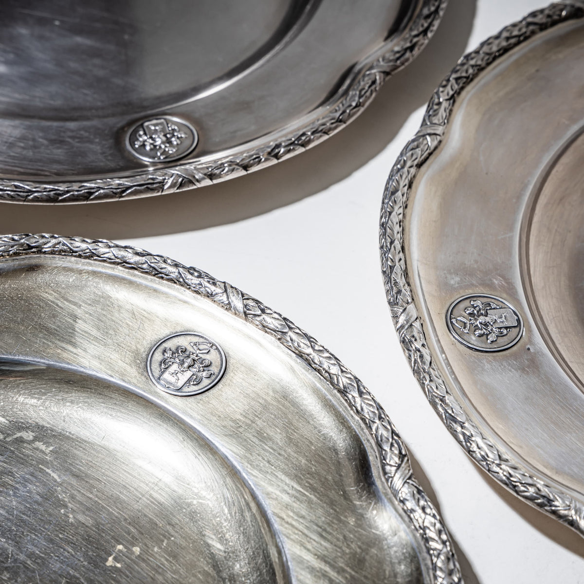 Set of four Silver Charger Plates, Friedländer Berlin, c. 1900