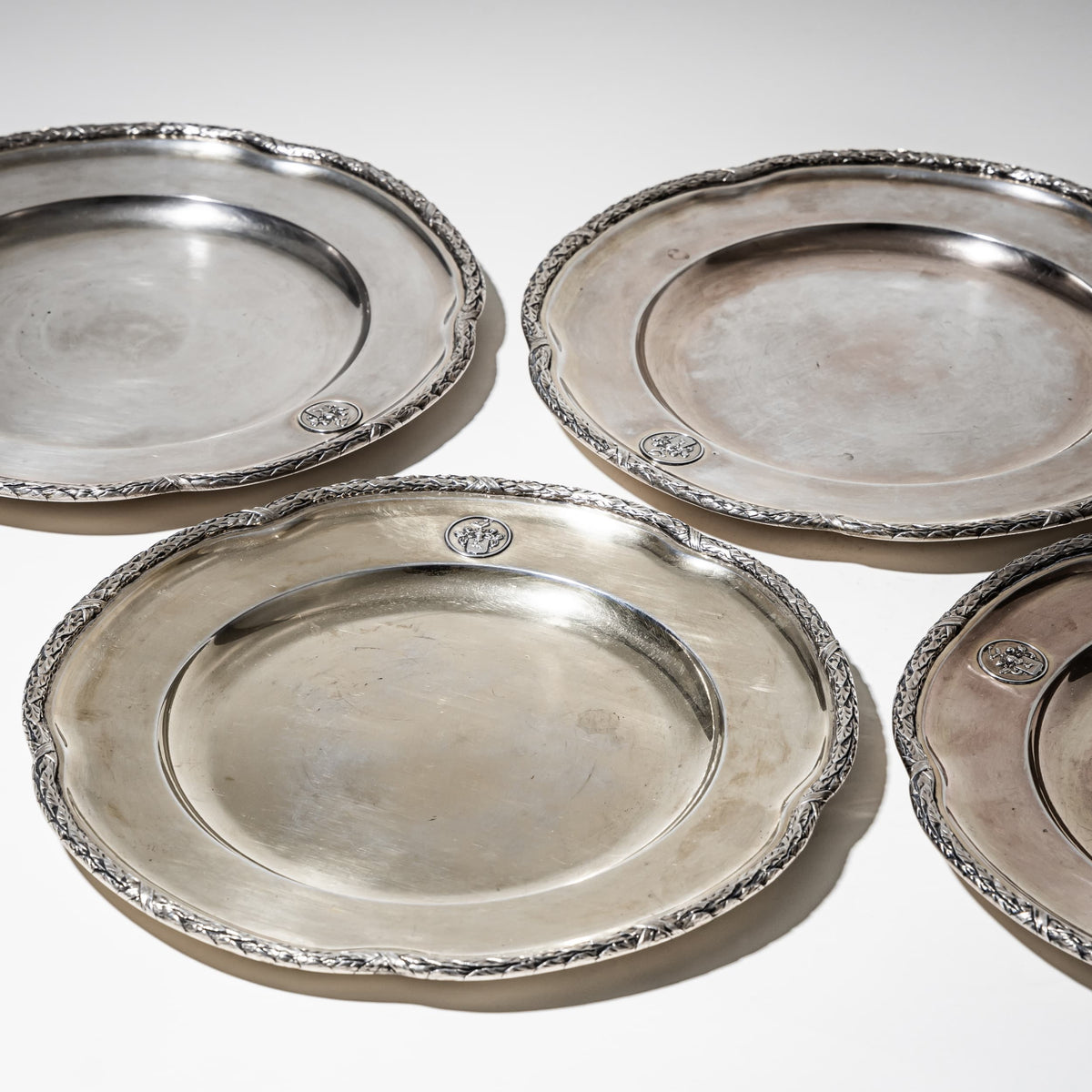 Set of four Silver Charger Plates, Friedländer Berlin, c. 1900