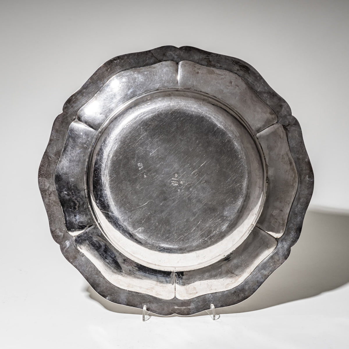 Large Silver Plate by Odiot, Paris, Second Half of the 19th Century