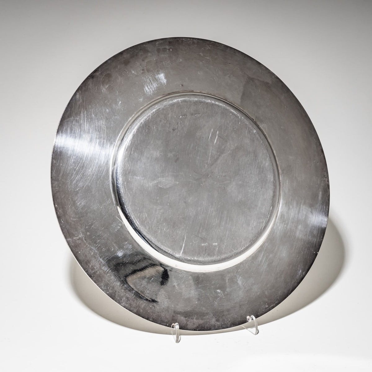 Two Silver Charger Plates, Marked Wilkens