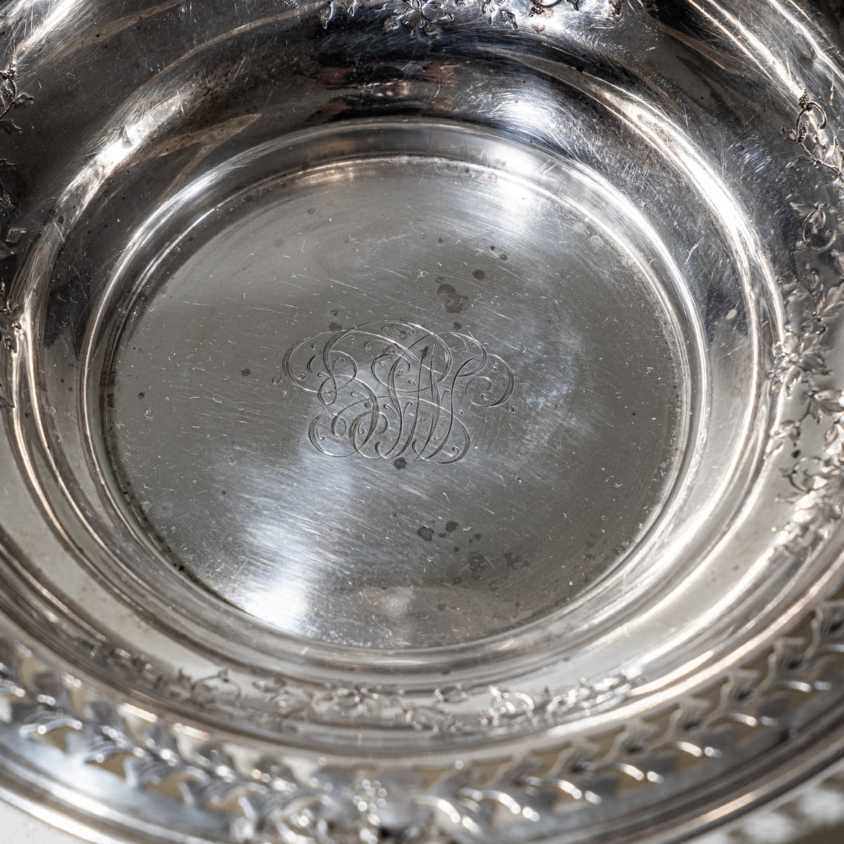 Serving Bowl in Sterling Silver with Handle