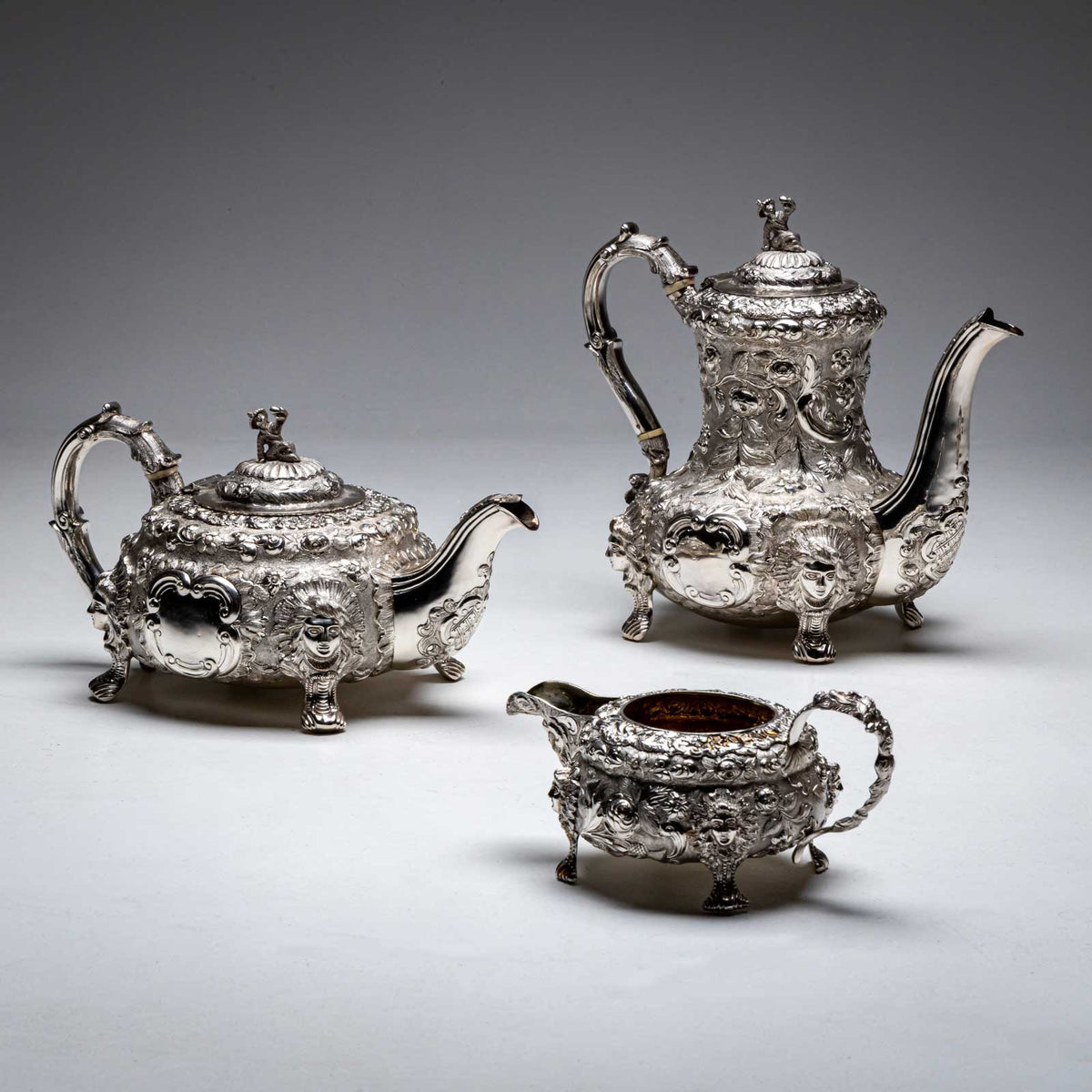 Silber-Service „Chrysanthemum“, William Hunter, London 1841