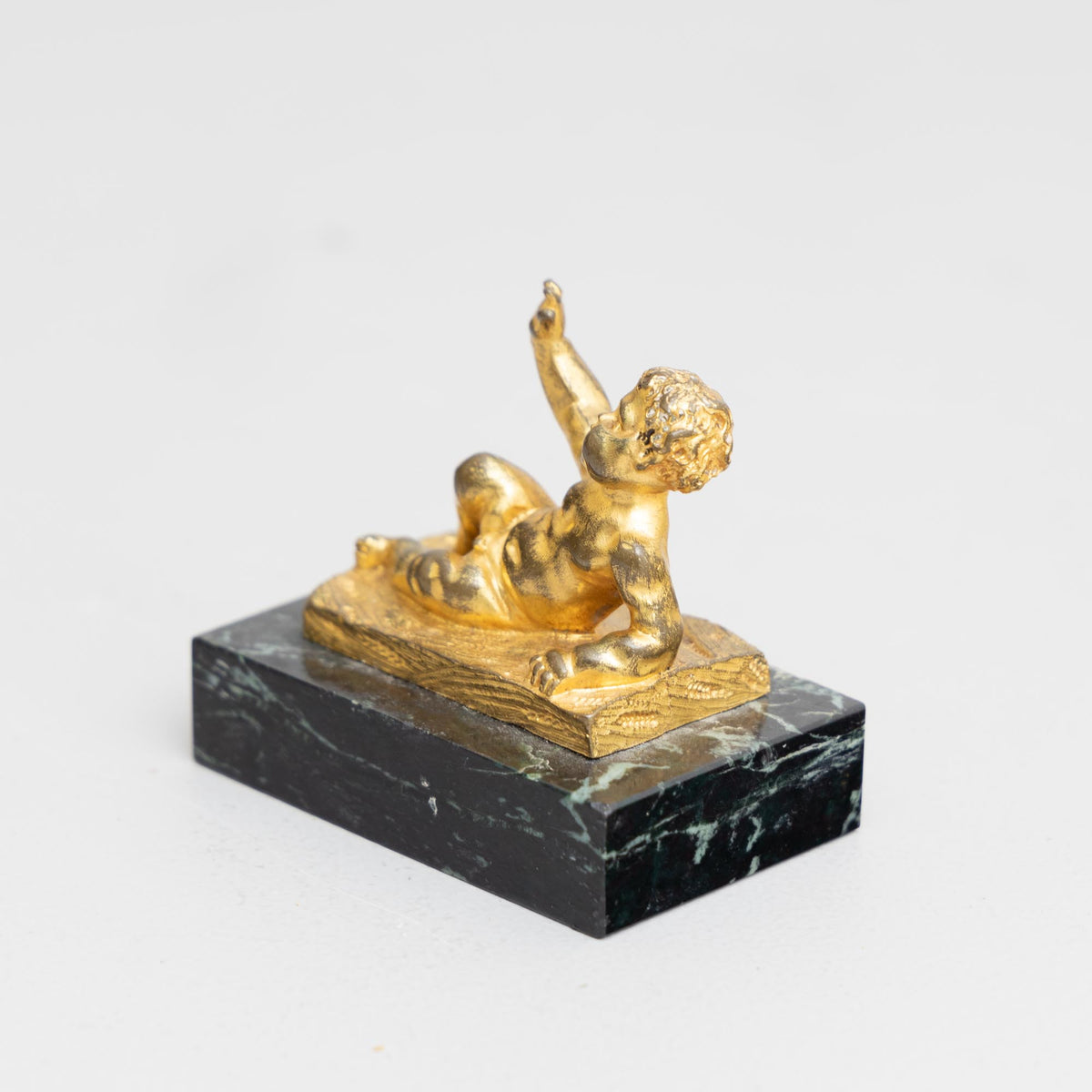 Reclining Bronze Putto, 19th Century