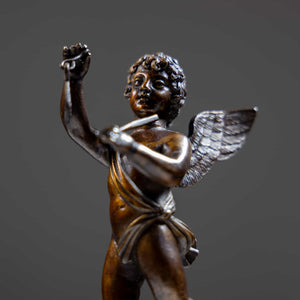 Geflügelter Bronzeputto, Frankreich/Deutschland, 1. Hälfte 19. Jahrhundert