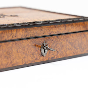 Sewing Box with Steel-Cut Decor, c. 1820