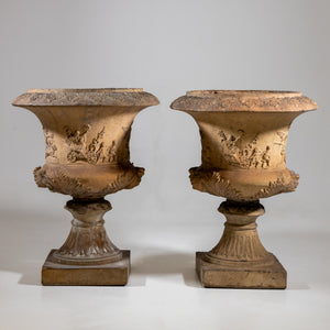 Terracotta Crater Vases, Italy 2nd Half 19th Century