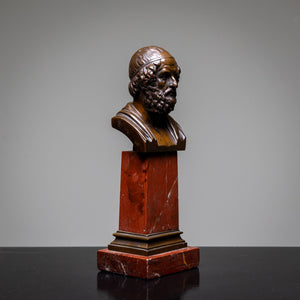 Bronze portrait of Homer, 19th century