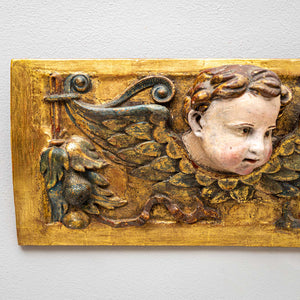 Baroque Supraport with winged Putti, 18th Century