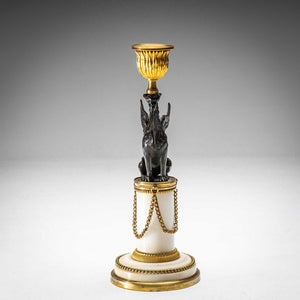 Pair of griffin-shaped Candlesticks, France (?) around 1810