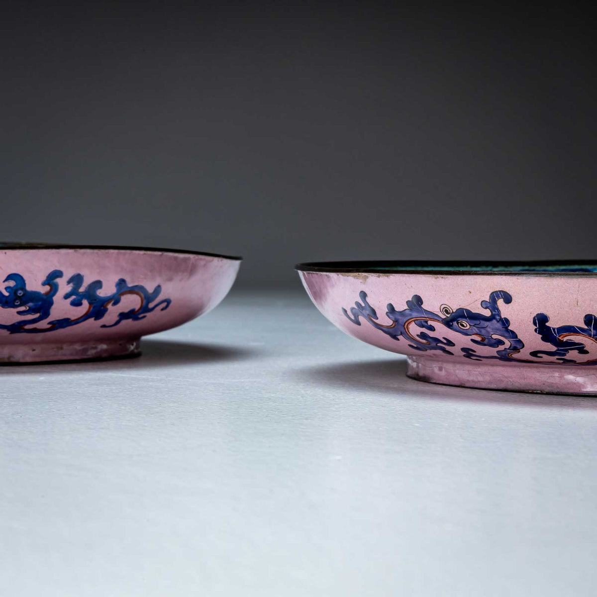 Famille Rose Enamel Plates, China 2nd Half 18th Century
