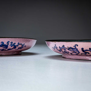 Famille Rose Enamel Plates, China 2nd Half 18th Century