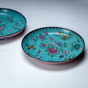 Famille Rose Enamel Plates, China 2nd Half 18th Century