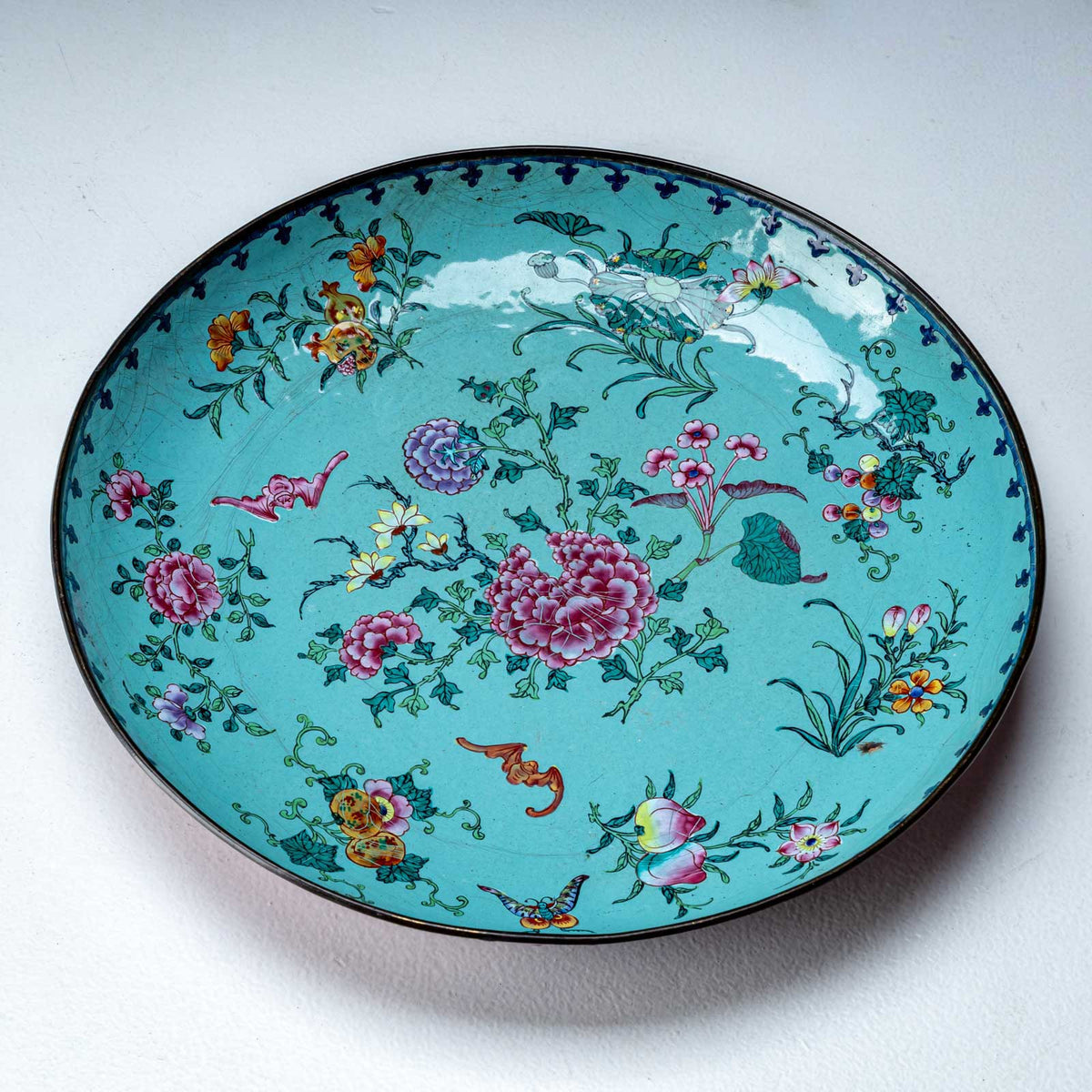 Famille Rose Enamel Plates, China 2nd Half 18th Century