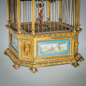 Music Box in the Shape of a Bird Cage with Songbird, probably by Charles Bontems, late 19th Century