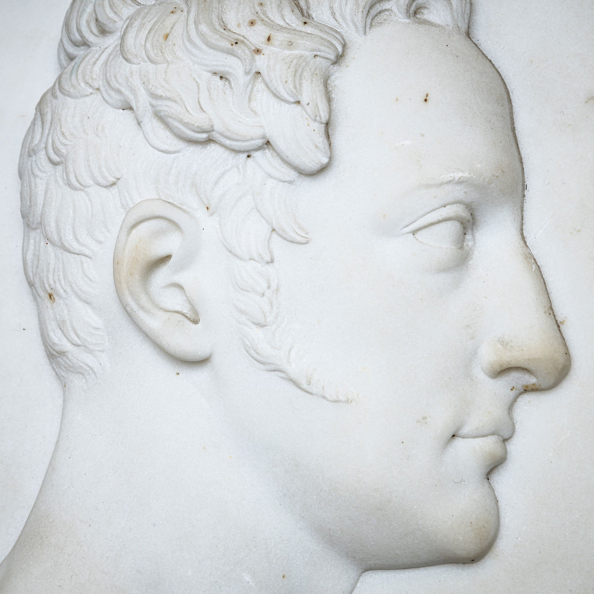 Christian Daniel Rauch (Circle), Marble Portrait Medallions of Tsar Nicholas I and Tsarina Alexandra Fyodorovna (Charlotte of Prussia), after 1816/17