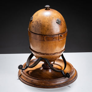 Egg-Shaped Wooden Box by Maison Alphonse Giroux, Paris, 2nd Half of the 19th Century