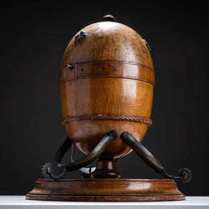 Egg-Shaped Wooden Box by Maison Alphonse Giroux, Paris, 2nd Half of the 19th Century