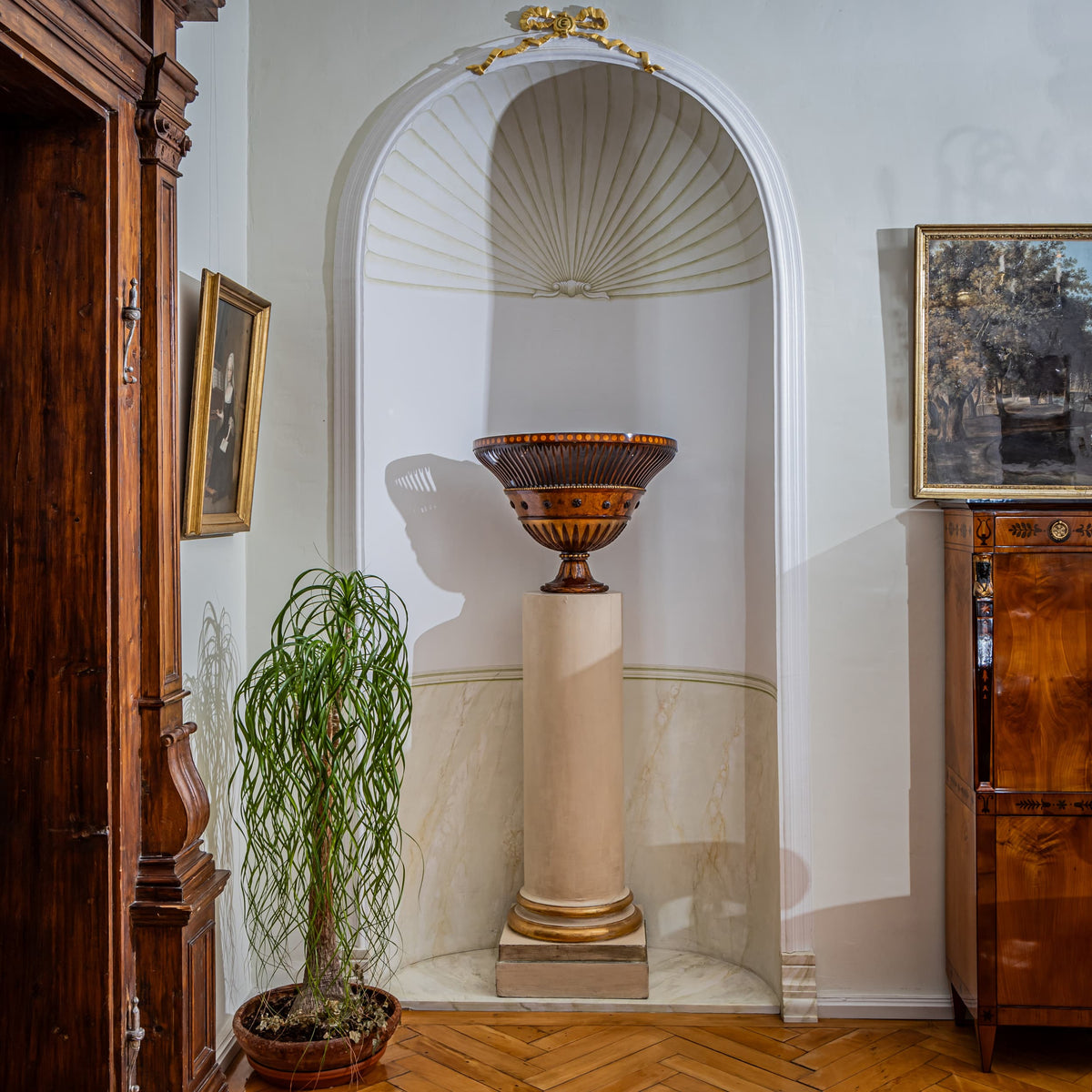 Wall-Mounted Flower Basket, Sweden early 19th Century