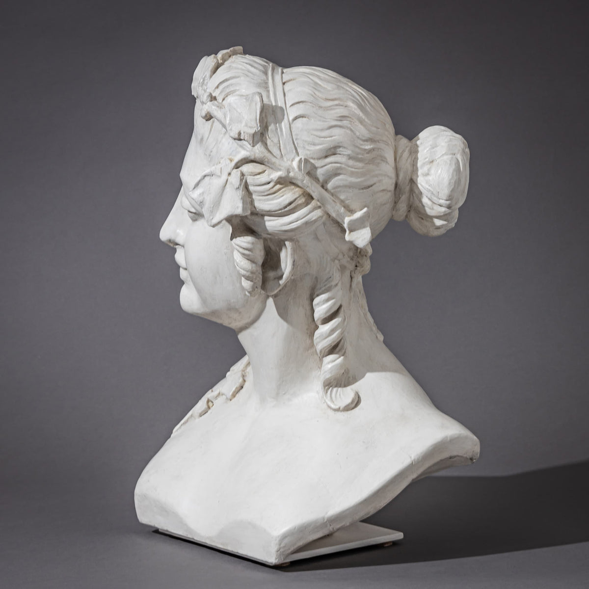 Art Nouveau Female Bust with Vine Leaves, Early 20th Century