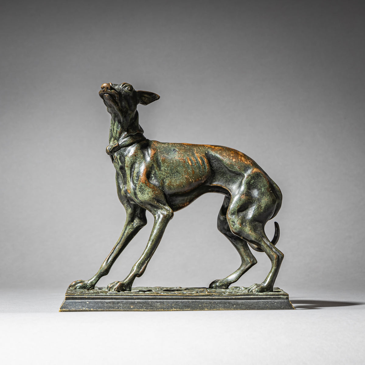 Windhund Bronze von Christophe Fratin (1801-1864) 