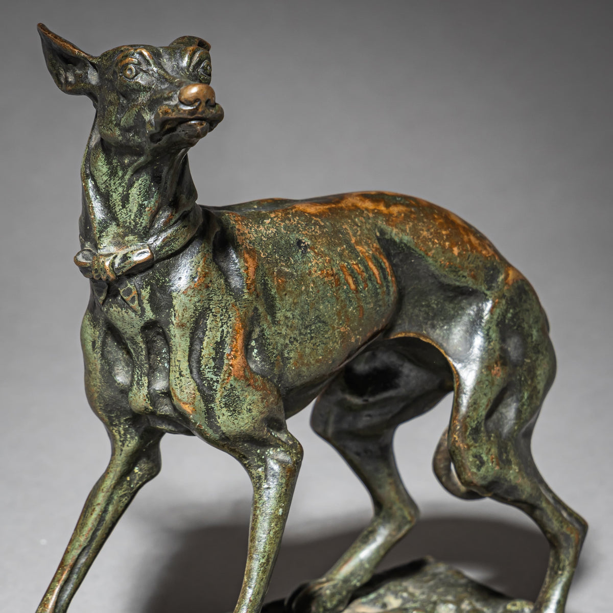 Windhund Bronze von Christophe Fratin (1801-1864) 