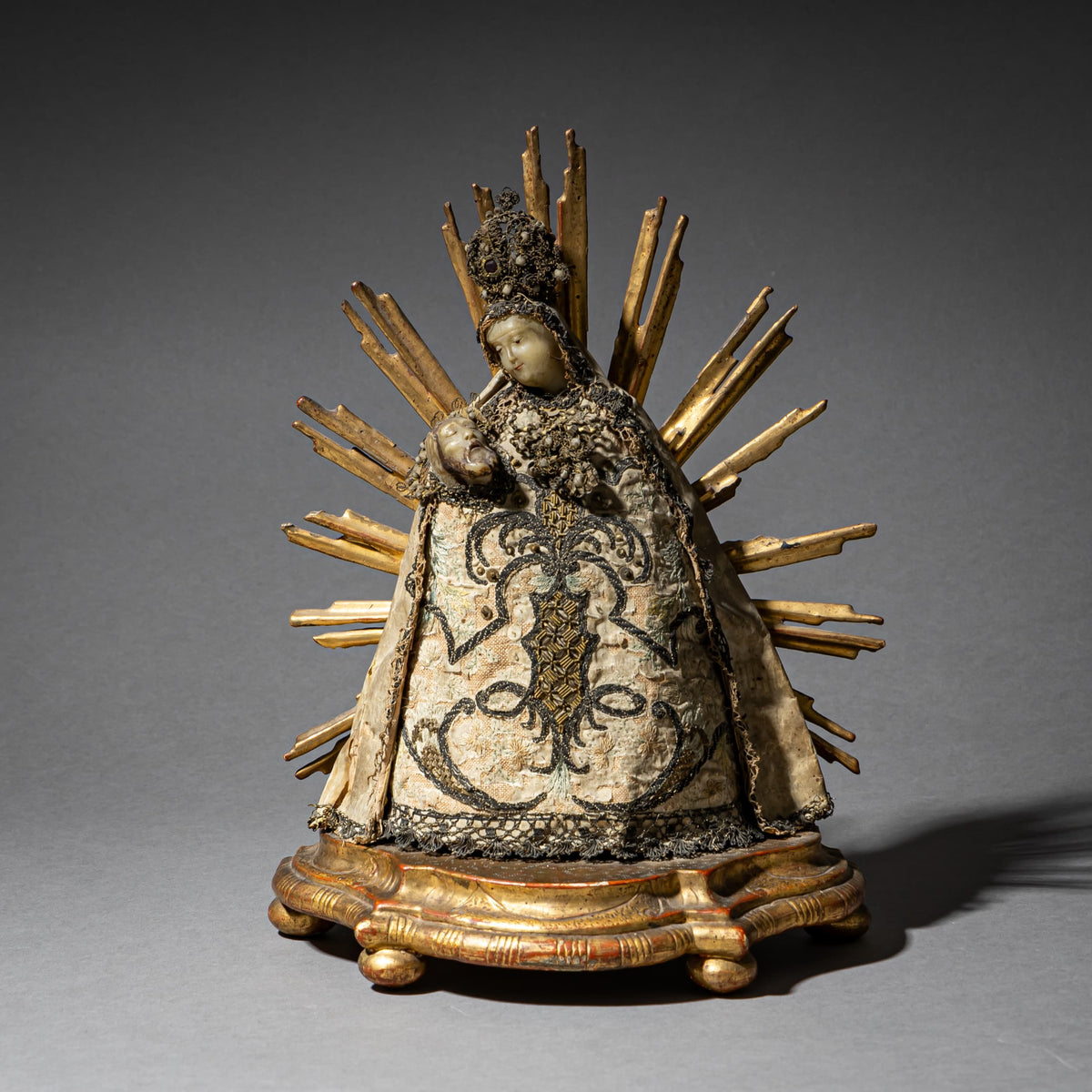 Baroque Wax Figure of the Madonna, Germany, 18th Century