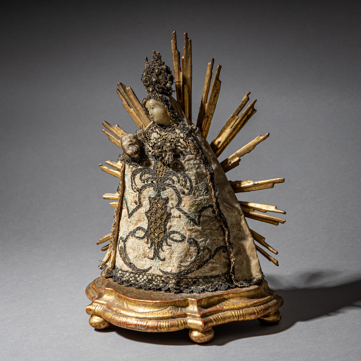 Baroque Wax Figure of the Madonna, Germany, 18th Century