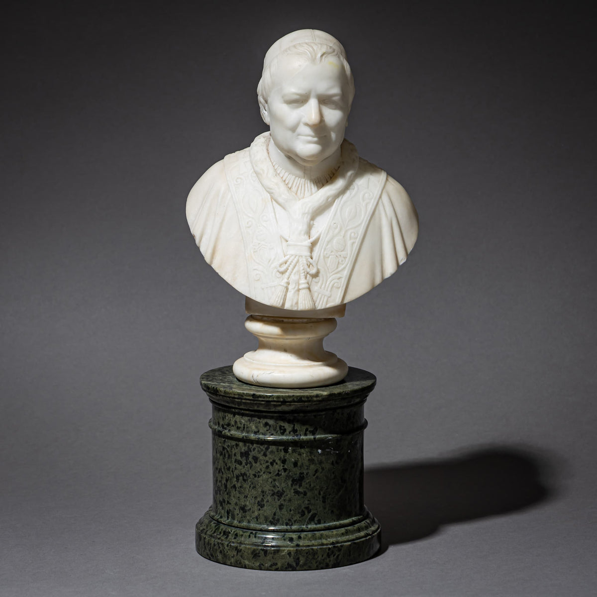 Marble Bust of Pope Pius IX on a Serpentine Base, Rome, circa 1846/47