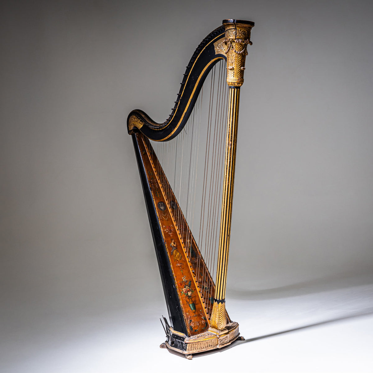 Pedal Harp with Figural Decoration, circa 1780