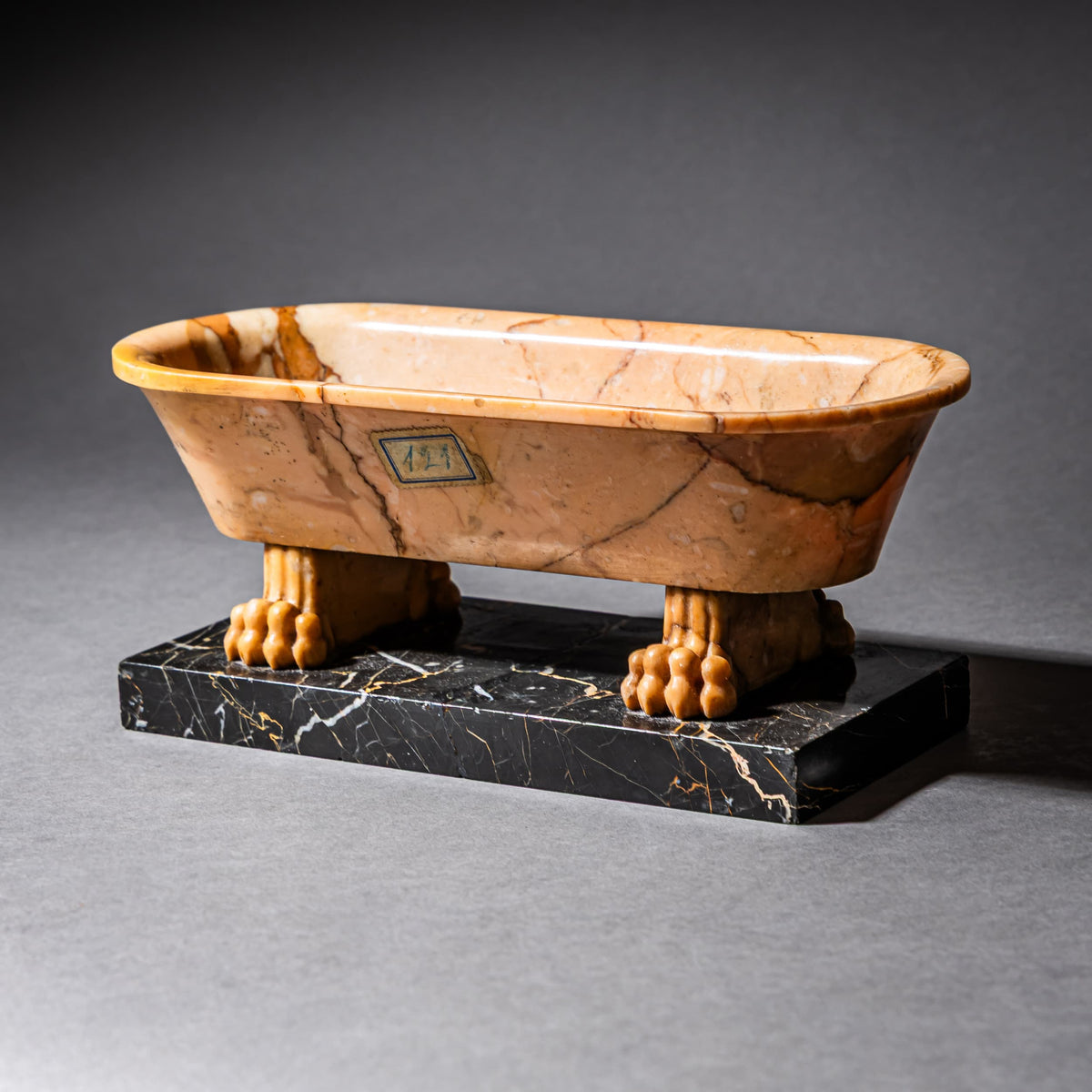 Grand Tour Model of a Roman Bath in Siena Marble, Italy, 19th Century