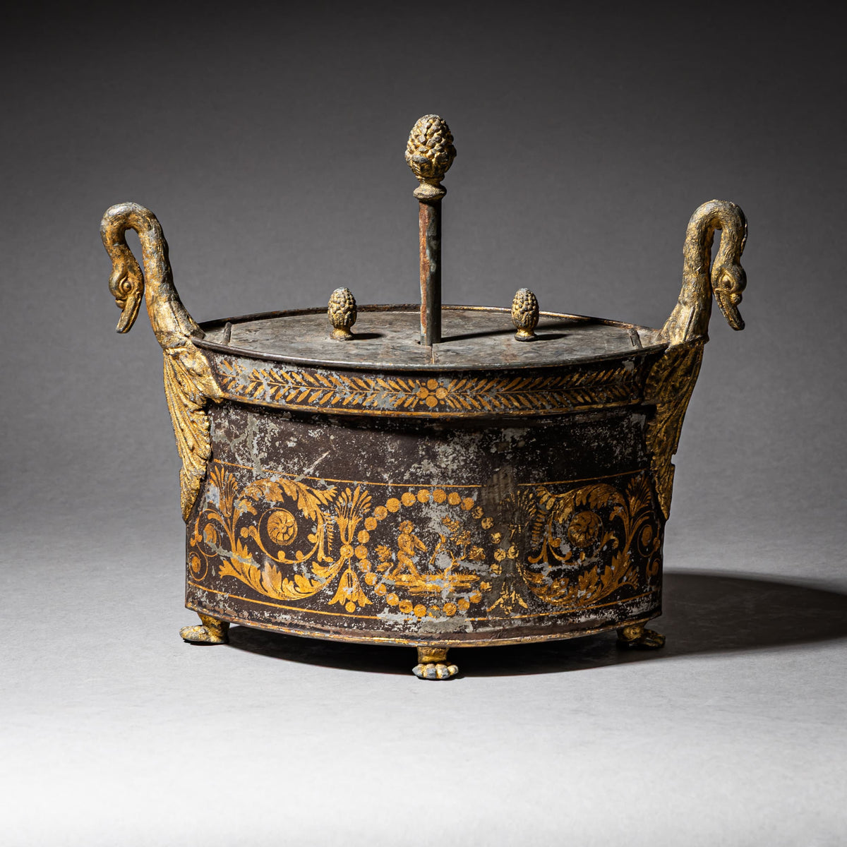Tôleware Egg Casket, France, 19th Century