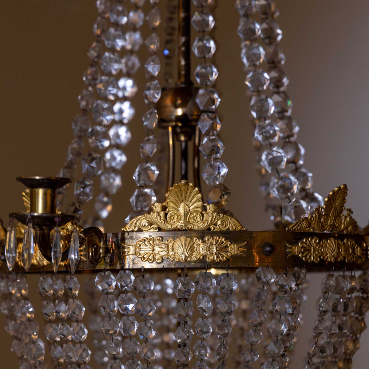 Chandelier with Crystals, France circa 1830