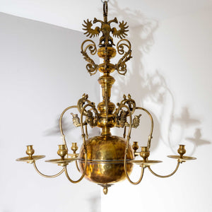 Bronze Chandelier with six arms, 19th century