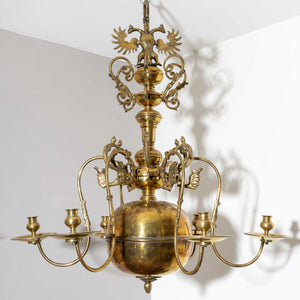 Bronze Chandelier with six arms, 19th century