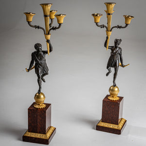 Pair of Empire Girandoles, France, early 19th Century