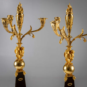 Pair of Empire Girandoles, attributed to Louis-Auguste Hervieu, France, circa 1810